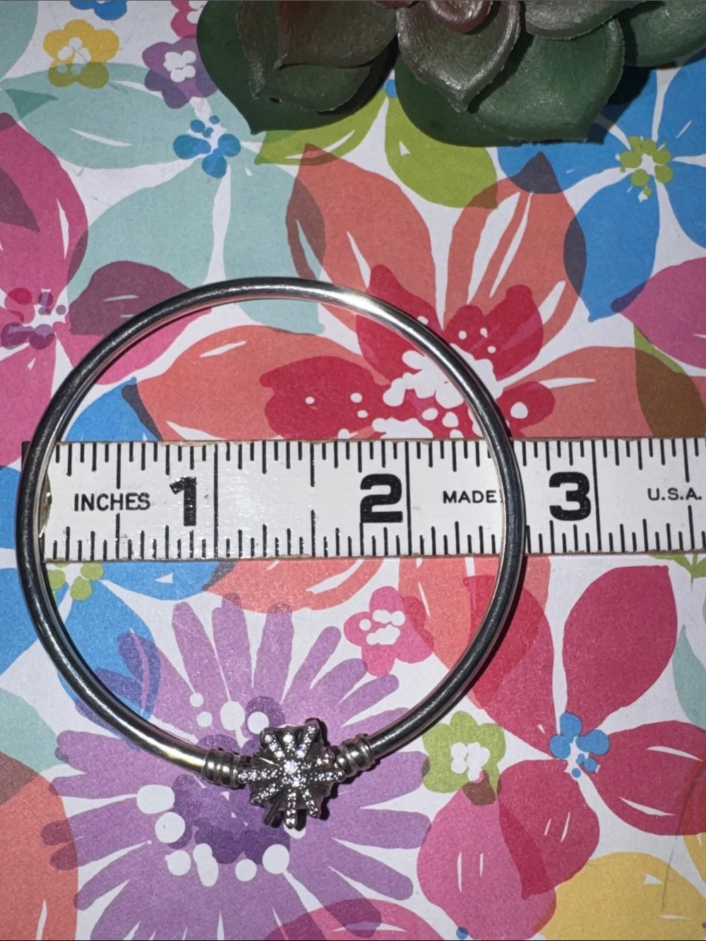Pandora Bangle Bracelet  Snowflake Firework Starburst